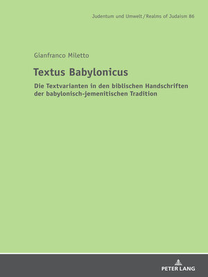 cover image of Textus Babylonicus